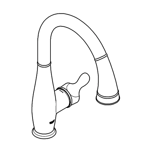 Смеситель для кухни GROHE Parkfield с выдвижным изливом/лейкой, хром (30215001) Смеситель для кухни GROHE Parkfield с выдвижным изливом/лейкой, хром (30215001)