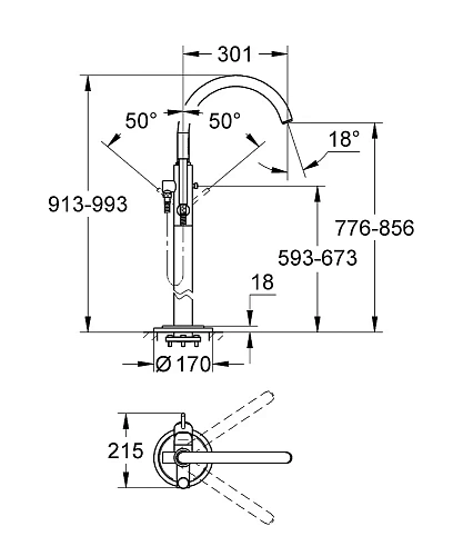 Смеситель для ванны Grohe Atrio 32653002 Смеситель для ванны Grohe Atrio 32653002