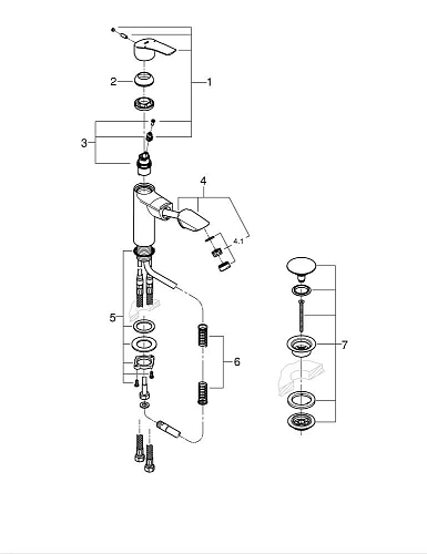 Смеситель для раковины GROHE Eurosmart M-Size (23976003) Смеситель для раковины GROHE Eurosmart M-Size (23976003)