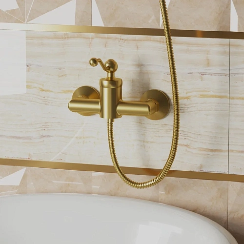 Смеситель для душа Paini Duomo 88PJ511 без аксессуаров, матовое золото PVD Смеситель для душа Paini Duomo 88PJ511 без аксессуаров, матовое золото PVD