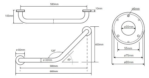 Поручень Bemeta HELP program 301102011 Поручень Bemeta HELP program 301102011