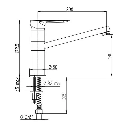 Смеситель для кухни Paini Nove 09CR573 Смеситель для кухни Paini Nove 09CR573
