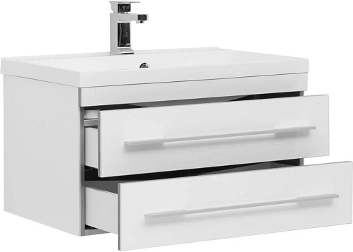 Тумба с раковиной Aquanet Верона 75 белый (подвесная 2 ящика) 00287672 Тумба с раковиной Aquanet Верона 75 белый (подвесная 2 ящика) 00287672