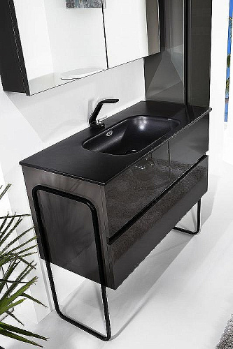 Тумба под раковину Armadi Art VALLESSI 100 Антрацит глянец 837-100-A glossy Тумба под раковину Armadi Art VALLESSI 100 Антрацит глянец 837-100-A glossy