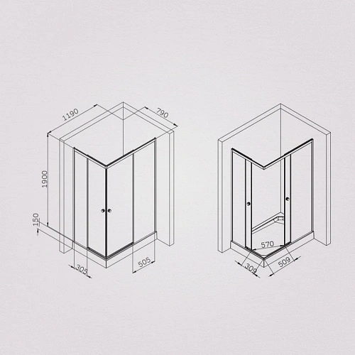 Душевой уголок AM.PM X-Joy W94G-403-120280-BT1K раздвижные двери 120x80 профиль черный матовый, стекло прозрачное Душевой уголок AM.PM X-Joy W94G-403-120280-BT1K раздвижные двери 120x80 профиль черный матовый, стекло прозрачное