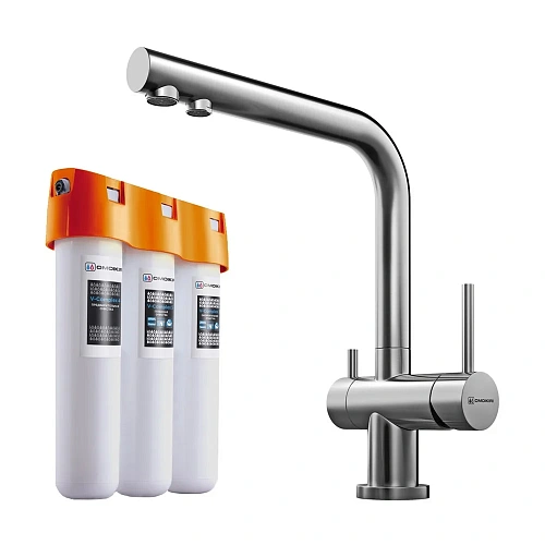 Смеситель для кухни Omoikiri Nagano-BN + Pure drop Lite с фильтром 4011.8028 Смеситель для кухни Omoikiri Nagano-BN + Pure drop Lite с фильтром 4011.8028