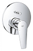 Картинка анонса товара «смеситель для ванны grohe bauedge однорычажный, комплект верхней монтажной части для rapido smartbox 24162001»