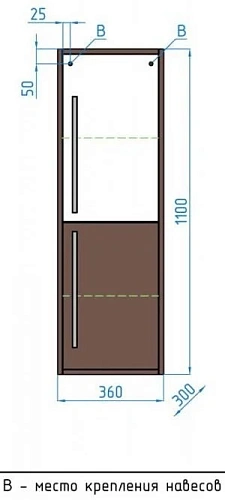 Шкаф-пенал Style line Экзотик 36/правая ЛС-00000406 Шкаф-пенал Style line Экзотик 36/правая ЛС-00000406