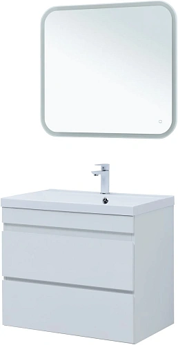 Тумба под раковину Aquanet Нота New 75 белый глянец 00335418 подвесная Тумба под раковину Aquanet Нота New 75 белый глянец 00335418 подвесная