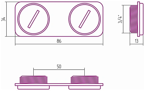 Монтажная пластина Сунержа EU50 G 3/4 00-1525-5034 Без покрытия Монтажная пластина Сунержа EU50 G 3/4 00-1525-5034 Без покрытия