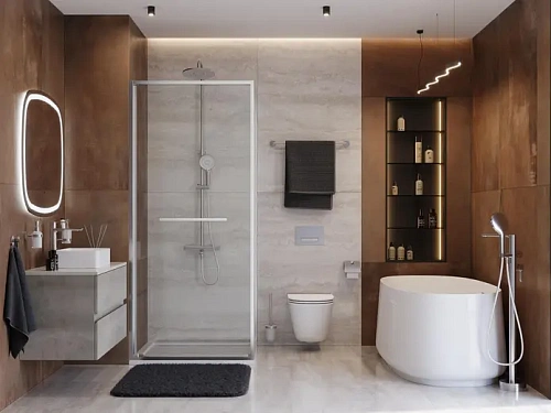 Душевой уголок CEZARES LUX-AH-FS-1-90/100-C-CR 90x100 см, профиль хром, стекло прозрачное Душевой уголок CEZARES LUX-AH-FS-1-90/100-C-CR 90x100 см, профиль хром, стекло прозрачное