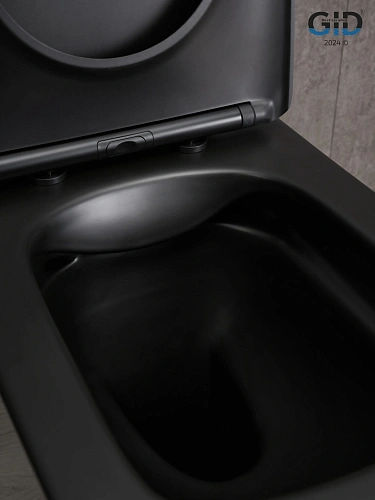Унитаз напольный Gid Tn2184Bm 62252Y черный матовый 62.5x37x83 с крышкой микролифт Унитаз напольный Gid Tn2184Bm 62252Y черный матовый 62.5x37x83 с крышкой микролифт