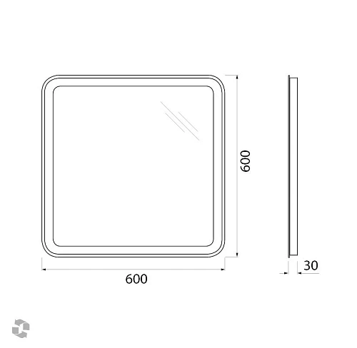 Зеркало BelBagno SPC-MAR-600-600-LED-BTN 12W 220-240V 600x30x600 с подсветкой и кнопочным выключателем Зеркало BelBagno SPC-MAR-600-600-LED-BTN 12W 220-240V 600x30x600 с подсветкой и кнопочным выключателем