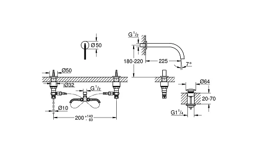 Смеситель для раковины GROHE Atrio Icon 3D на 3 отверстия, нержавеющая сталь (20614SD0) Смеситель для раковины GROHE Atrio Icon 3D на 3 отверстия, нержавеющая сталь (20614SD0)