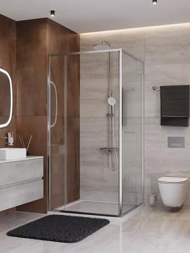 Душевой уголок CEZARES LUX-A-FS-11-100-C-CR 100x100 см, профиль хром, стекло прозрачное Душевой уголок CEZARES LUX-A-FS-11-100-C-CR 100x100 см, профиль хром, стекло прозрачное