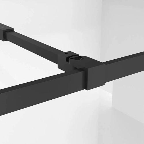 Душевая перегородка Niagara Nova NG-688-90BLACK (90x195) черный матовый, стекло прозрачное с рисунком Душевая перегородка Niagara Nova NG-688-90BLACK (90x195) черный матовый, стекло прозрачное с рисунком