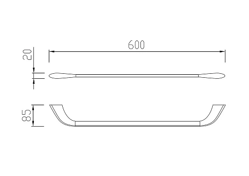 Полотенцедержатель ABBER Nord AA1552SP сатин Полотенцедержатель ABBER Nord AA1552SP сатин