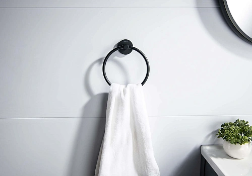 Полотенцедержатель Aquatek ЕВРОПА AQ4112MB черный матовый Полотенцедержатель Aquatek ЕВРОПА AQ4112MB черный матовый