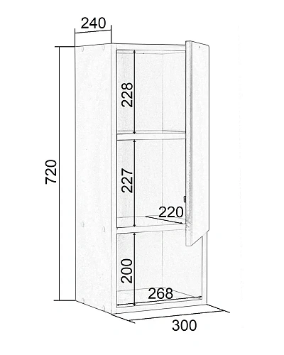 Шкаф Orange ВЕГА Vg-30SR навесной Шкаф Orange ВЕГА Vg-30SR навесной