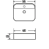 Раковина AQUAme AQM5001 накладная с отверстием под смеситель 505x400x135 Раковина AQUAme AQM5001 накладная с отверстием под смеситель 505x400x135