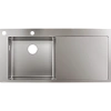 Кухонная мойка Hansgrohe S71 S718-F450 450 с крылом 43332800, нержавеющая сталь встраиваемая