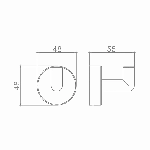 Крючок Raglo R320.05.33 одинарный, матовая медь Крючок Raglo R320.05.33 одинарный, матовая медь