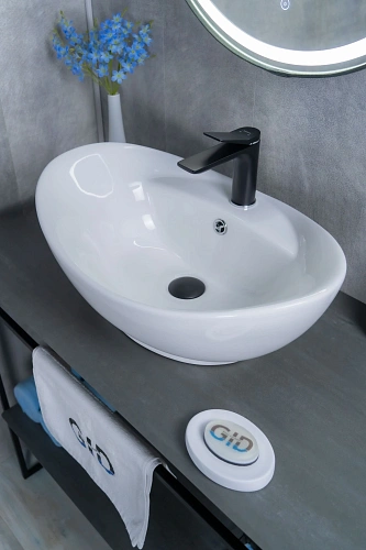Раковина Gid N9018 51107 накладная белая 59x39x21 Раковина Gid N9018 51107 накладная белая 59x39x21