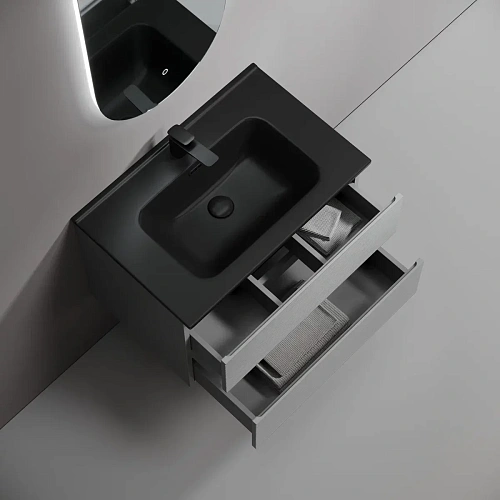 Тумба под раковину Sancos Folk FL70ES 690х445х500 Ergraut soft, подвесная Тумба под раковину Sancos Folk FL70ES 690х445х500 Ergraut soft, подвесная