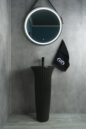 Раковина Gid Nb132bg 81114 напольная под черная графит 41x41x84 Раковина Gid Nb132bg 81114 напольная под черная графит 41x41x84