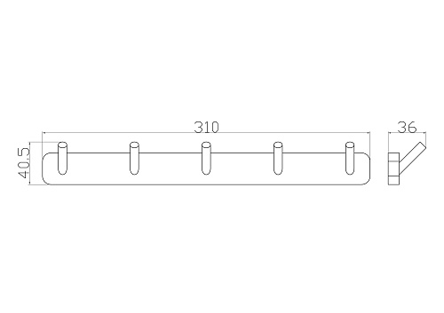 Крючок Wonzon & Woghand хром (WW-6655) Крючок Wonzon & Woghand хром (WW-6655)