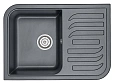 Кухонная мойка Granula 7001, ШВАРЦ (чёрный металлик), кварц 695х495 Кухонная мойка Granula 7001, ШВАРЦ (чёрный металлик), кварц 695х495