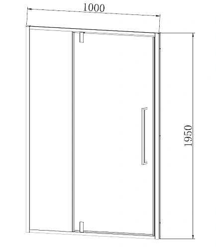Душевая дверь Vincea Slim-N VDP-4SN100CLB черный матовый, стекло прозрачное Душевая дверь Vincea Slim-N VDP-4SN100CLB черный матовый, стекло прозрачное