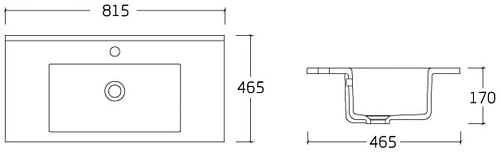 Раковина Vincea VBS-13980 белая Раковина Vincea VBS-13980 белая
