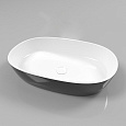 Раковина WHITECROSS Opal 56x38 (черный/белый глянец) искусственный камень 0709.056038.10100 Раковина WHITECROSS Opal 56x38 (черный/белый глянец) искусственный камень 0709.056038.10100