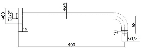 Кронштейн верхнего душа Paffoni Lusso ZSOF034BO Кронштейн верхнего душа Paffoni Lusso ZSOF034BO