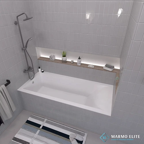 Ванна из искусственного камня Marmo-Elite Авиньон PW-170-70-3 1700x700 щелевой перелив, матовая Ванна из искусственного камня Marmo-Elite Авиньон PW-170-70-3 1700x700 щелевой перелив, матовая