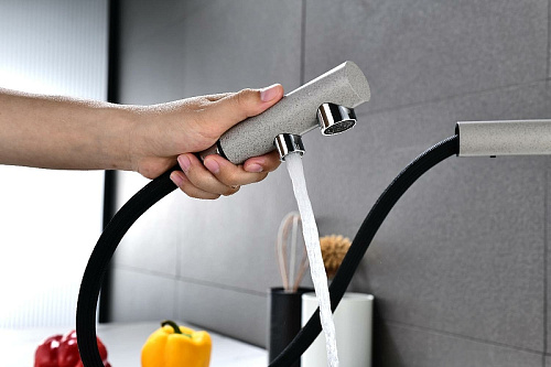 Смеситель для кухни Paulmark SERPENTINE серый Se213222-GR Смеситель для кухни Paulmark SERPENTINE серый Se213222-GR