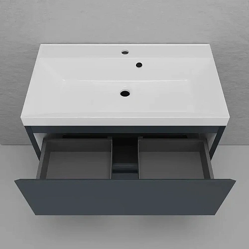 Тумба под раковину Style Line Манхэттен 80 см ЛС-00002372 напольная, графит Тумба под раковину Style Line Манхэттен 80 см ЛС-00002372 напольная, графит