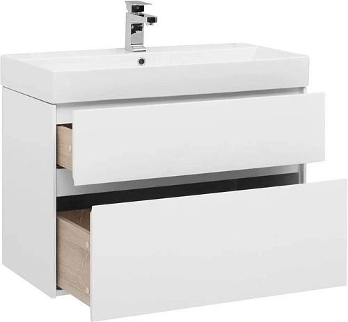 Тумба под раковину Aquanet Бруклин 85 белый 00203960 Тумба под раковину Aquanet Бруклин 85 белый 00203960