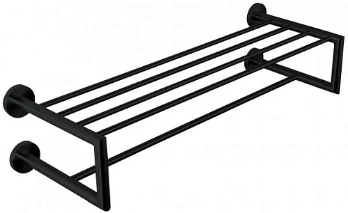 Полотенцедержатель NOFER NIZA 16854.N с 4 креплениями к стене черная Полотенцедержатель NOFER NIZA 16854.N с 4 креплениями к стене черная