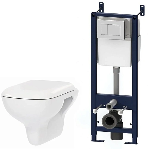 Комплект унитаза AM.PM Like IS301.801700 с инсталляцией, сиденьем микролифт и клавишей смыва белой Комплект унитаза AM.PM Like IS301.801700 с инсталляцией, сиденьем микролифт и клавишей смыва белой