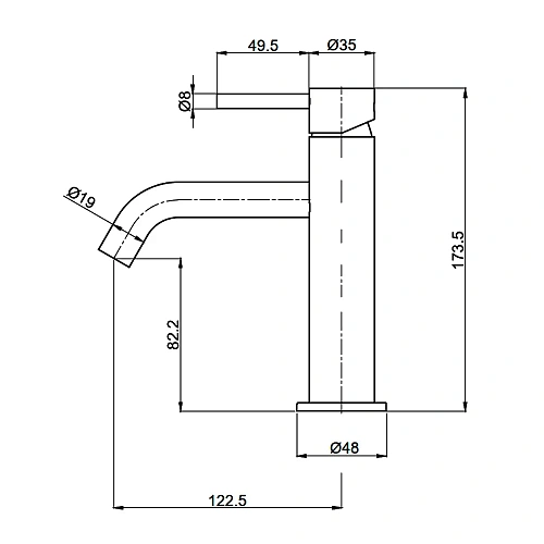 Смеситель для раковины AQUAme Siena AQM 6210BG 82мм, Brushed gold AQM6210BG Смеситель для раковины AQUAme Siena AQM 6210BG 82мм, Brushed gold AQM6210BG