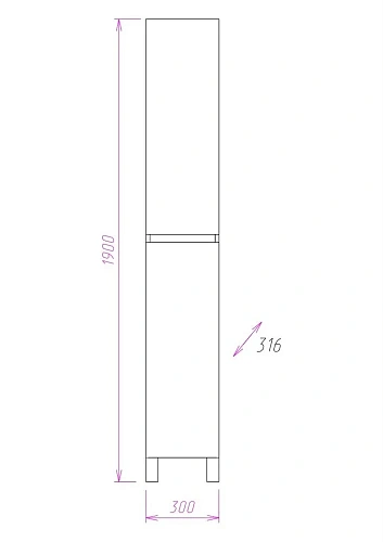 Шкаф-пенал Onika ЭЛИТА 30.10У белый универсальный 403039 Шкаф-пенал Onika ЭЛИТА 30.10У белый универсальный 403039