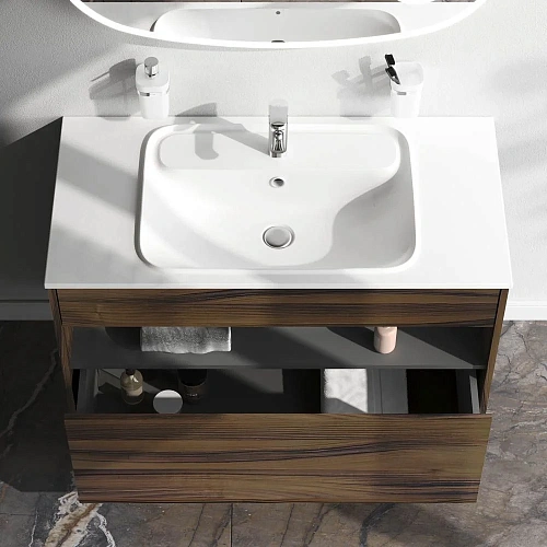 Тумба под раковину AM.PM Func M8FFUX1001OF pull-out, 100 см универсальная, дерево текстурированное Тумба под раковину AM.PM Func M8FFUX1001OF pull-out, 100 см универсальная, дерево текстурированное