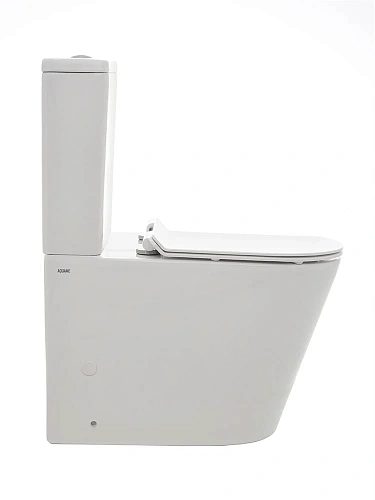 Чаша напольного унитаза AQUAme Rimless AQM1001 c сиденьем SoftClose, горизонтальный выпуск 670x360x4 Чаша напольного унитаза AQUAme Rimless AQM1001 c сиденьем SoftClose, горизонтальный выпуск 670x360x4