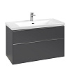 Картинка анонса товара «тумба под раковину villeroy &amp; boch subway 3.0 с подсветкой graphite / graphite c570l0vr»