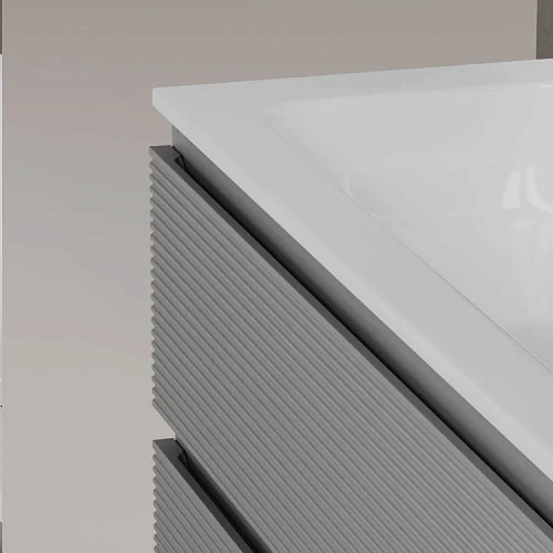 Тумба под раковину Sancos Folk FL100RES правая 995х445х500 Ergraut soft, подвесная Тумба под раковину Sancos Folk FL100RES правая 995х445х500 Ergraut soft, подвесная