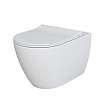 Унитаз подвесной Queen 113T20101R (570x360x400) белый матовый безободковый с тонкой крышкой 113T20101R-112T20101S