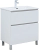 Тумба с раковиной Aquanet Вега 70 00345381 напольная белый глянец