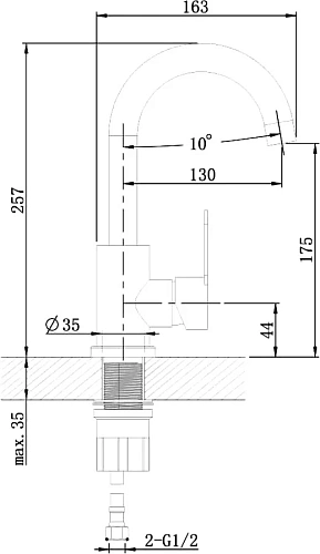 Смеситель для раковины STWORKI Тронхейм TR-06ni 568811 Смеситель для раковины STWORKI Тронхейм TR-06ni 568811